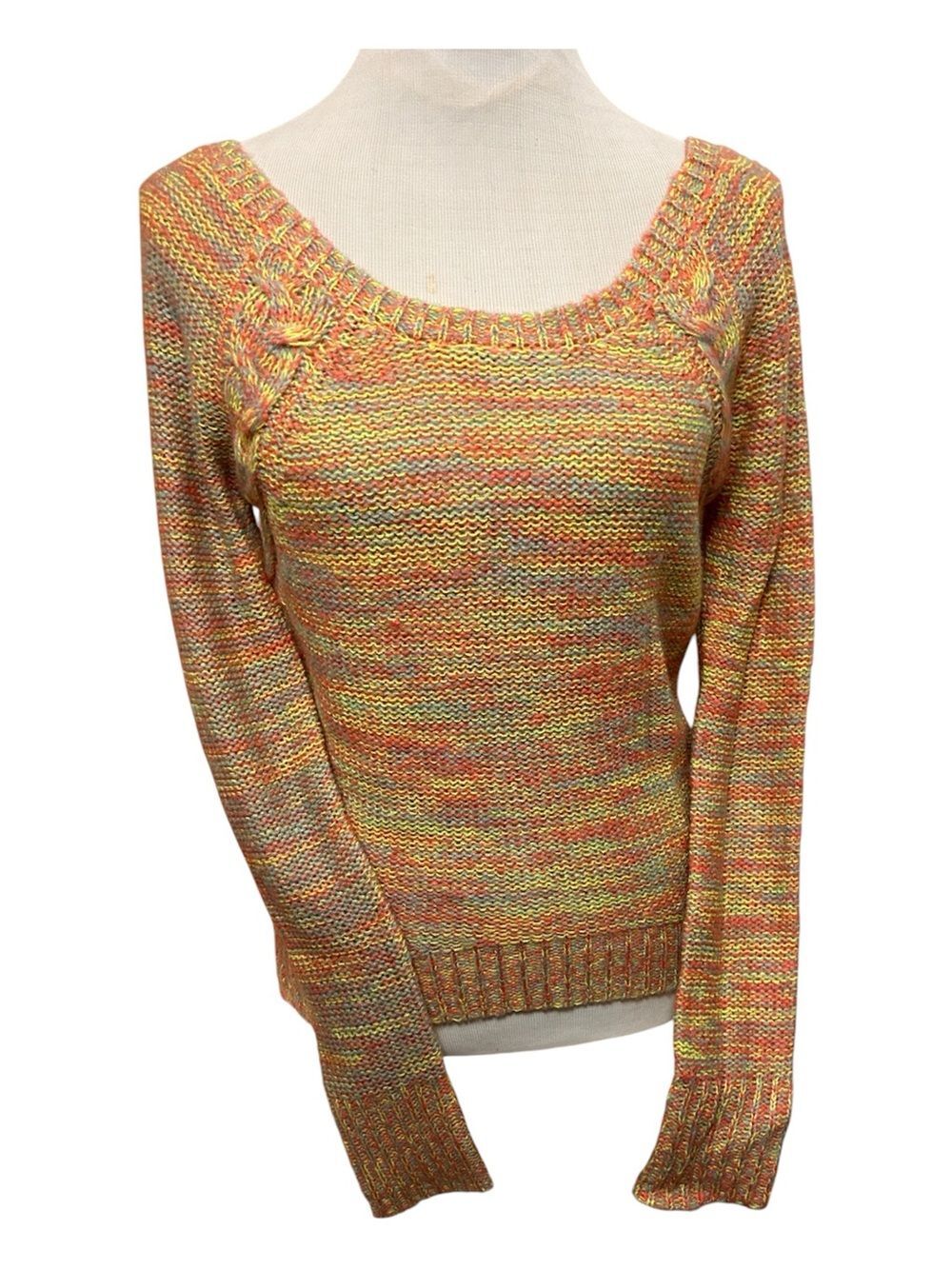 NWT Candie's Rainbow Marled Long Sleeve Knit Sweater Cozy Medium